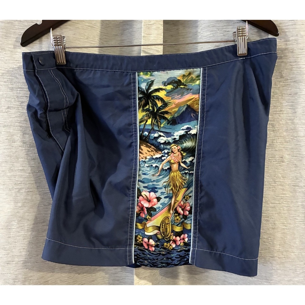 Old Navy VTG Y2K Board Shorts Low Rise Hawaiian Beach Surf Size 18